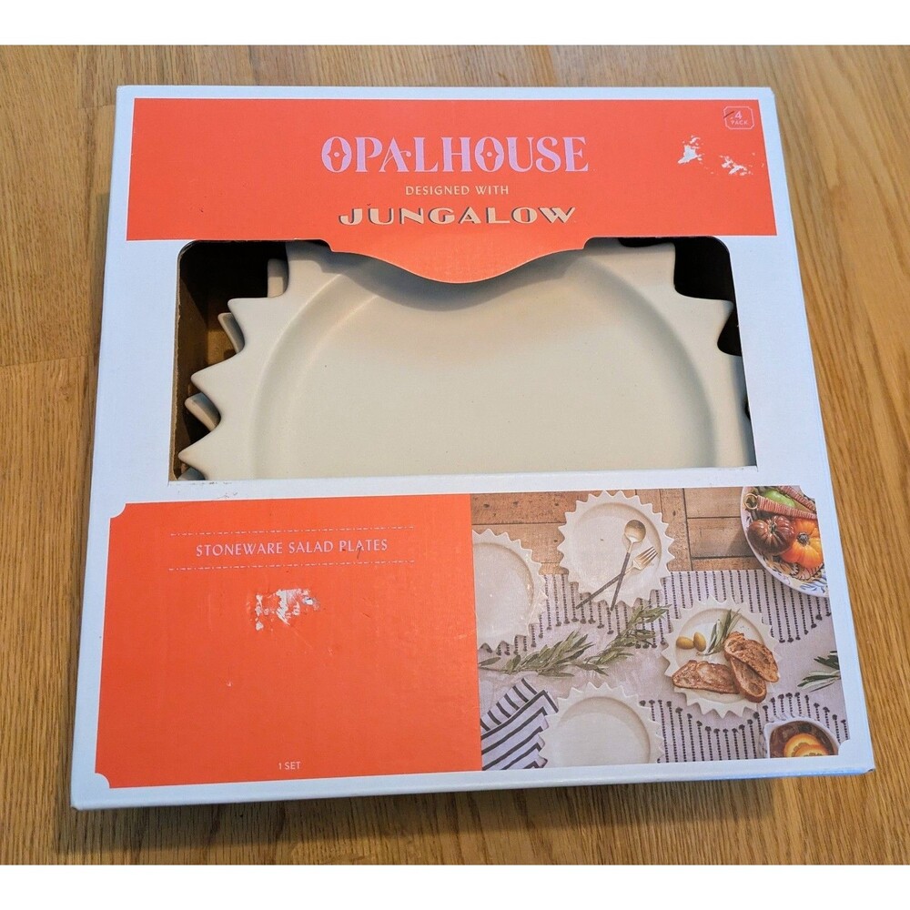 New Opalhouse Jungalow Stoneware Salad Plates 8 5/8" Set of 4